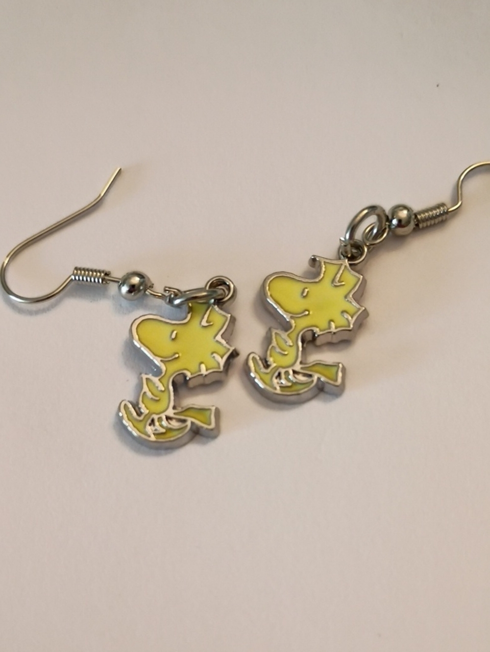 Yellow Cartoon Character Dangle Earrings